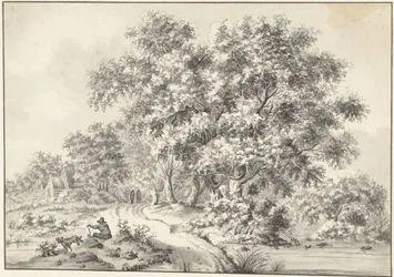 Landschap met zittende man met hond en wandelaars op landweg   1355389   no       norwegian Successfully Translated  Original: Le hall dun manoir. Propriete Belkino, a Obninsk (Russie). Peinture de Valentin Alexandrovich Serov (1865-1911), huile sur toile 