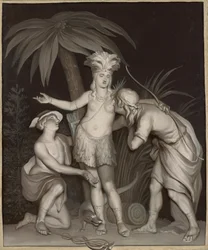 Allegori over handel med Amerika
