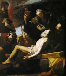 Sankt Andreas martyrium (olje på lerret)
