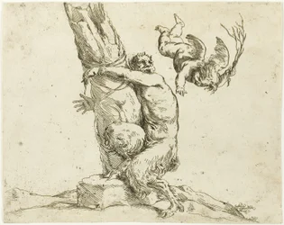 Cupid straffer en satyr