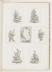 Ornamentdesign med krepsemotiv, pl. 14 i Livre des Légumes (Series of Vegetable Ornament) pl. Jeg
