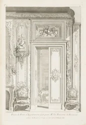 Leilighetsdørprosjekt laget for M.e la Baronne de Bezenval .; Dørprosjekt for Madame de