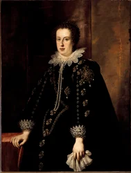 Portrett av Claude de Medicis (Claudia de Medici) (1604-1648) Hustru til hertugen av Urbin Federico della Rovere daværende erkehertug Leopold V av Østerrike Tyrol Maleri av Justus Sustermans (1597-1681) Firenze fra 1600-tallet, Pitti-palasset