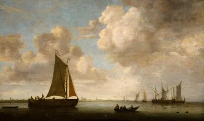 Fjern utsikt over den nederlandske kysten, 1660.