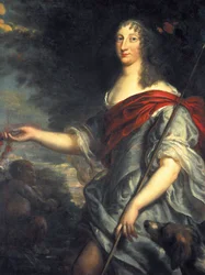 Portrett av dronning Christine av Sverige som Diana (1626-1689)