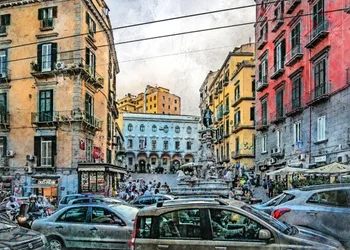 Akvarellkunst fra Napoli, Italia (13)