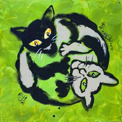 Lekne Yin-Yang-katter
