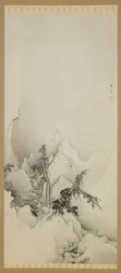 Vinterlandskap: en kløft, Meiji-tiden, 1883.