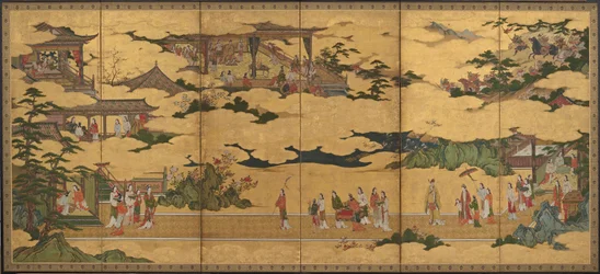 Scener fra livet til Ming Huang-keiseren og Yang Guifei (en av et par med F1901.20)