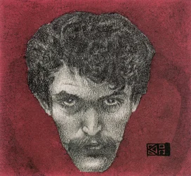 Rødt selvportrett, 1897
