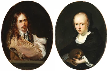 Selvportrett og portrett av Cornelia Bouwers, kunstnerens kone