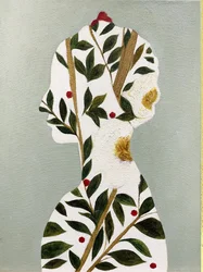 Profil av en botanisk kvinne