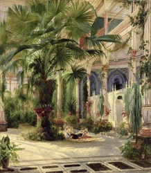 Interiør i Palmehuset i Potsdam, 1833 (papir på lerret)