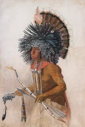 Pehriska-Ruhpa, Hidatsa-kriger, i kostyme av hundedansen