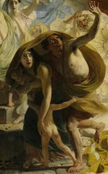 Detalj av Pompeis siste dag (av Karl Brjullov, 1833, Det russiske museet)