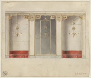 Berlin, Wilhelmstraße 102. Prins Albrecht av Preussens palass, utkast til Marmorsalen