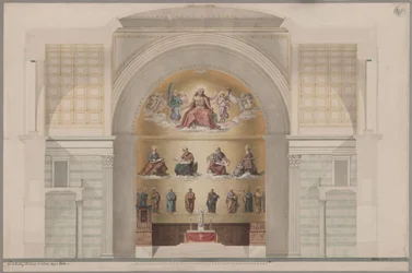 Potsdam. Nikolaikirche. Utforming til utsmykning av apsiden