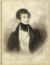 Portrett av pianisten og komponisten Sigismund Thalberg 1812-1871, 1829.