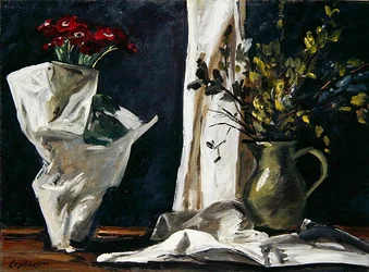 Still Life with Catkins (olje på lerret)
