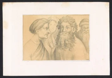 Tre menn og en ung kvinne Design og studier av en nederlandsk mester fra 1400-tallet. Århundre. Basert på originalene oppbevart i det kongelige bibliotek i Berlin (serietittel)