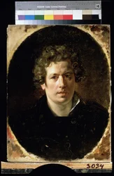 ""Selvportrett"" Maleri av Karl Pavlovich Briullov (Bryullov) (1799-1852) ca. 1833 Statens russiske museum St. Petersburg