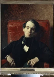 ""Portrait du militaire et poete Alexander Nikolaevich Strugovshchikov (1808-1878)"" Peinture de Karl Pavlovich Brioullov (Briullov) (1799-1852) Tretyakov State Gallery, Moscou
