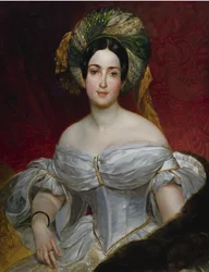 Portrett av baronesse Aurora Charlotta Demidova, født Stjernvall, 1808-1902, 1837