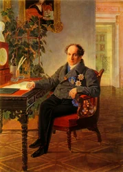 Portrett av statsmannen Alexandr Nikolayevich Golitsyn