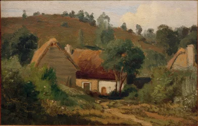 Fransk landsbygd med hus