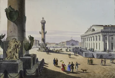 Børs og admiralitet i St. Petersburg, første halvdel av 1800-tallet.