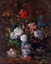 En haug med blomster