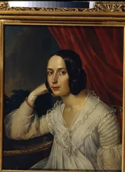 Portrait de Natalia Alekseevna Touchkova Ogareva (1829-1913) (Portrait of N. A. Tuchkova Ogareva). Peinture de Karl Reichel (1788-1857), huile sur toile 1842. Art russe   1398675   no       norwegian Successfully Translated  Original: Designs for Decorativ