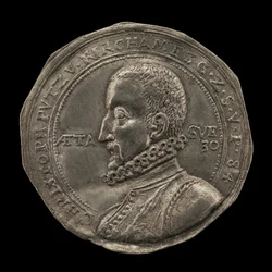 Christoph Putz von Kirchameg, myntmester i Praha 1590, 1584.