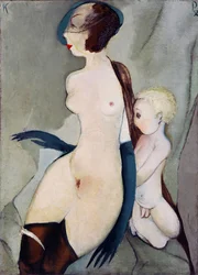 ""Madone de la rue Marijas a Riga, Lettonie"" (Madonna of Marijas Street) Peinture de Karlis Padegs (1911-1940) - 1932 - Olje på lerret Dim 94x68 cm Statens kunstmuseum i Latvia, Riga