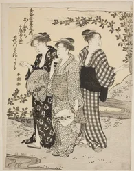 Bush Clovers in Summer, fra serien "Choicest Odes Upon Flowers of the Four Seasons (Shuku awase, shiki no hana)"