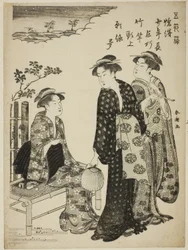 Tanabata-festivalen, fra serien "Forlystelser av de fem festivaldagene (Gosetsu asobi)"