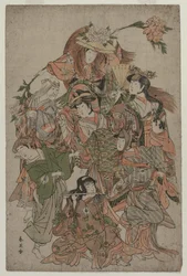 Iwai Hanshiro IV i en dans av syv endringer, ca. 1793 eller 1794.