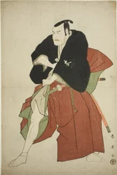 Matsumoto Koshiro IV som Kakogawa Honzo i stykket Kanadehon Chushingura, fremført på Kawarazaki-teateret i den femte måneden,