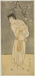 Sawamura Sojuro III som munken Seigen () i skuespillet Saikai Soga Nakamura (), fremført på Nakamura Theatre () i den første måneden, 1793 ()