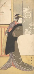 Den tredje Segawa Kikunojo i rollen som Maizuru, 2. måned, 1789.