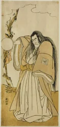 Skuespilleren Ichikawa Danzo IV som Shutokuin i Play Tokimekuya O-Edo no Hatsuyuki, fremført på Morita Theatre i den ellevte måneden,