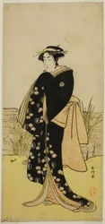 Segawa Kikunojo III som Oshichi i stykket Junshoku Edo Murasaki, fremført på Ichimura Theatre den første måneden av