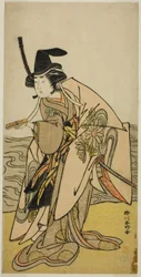 Yamashita Kinsaku II som Lady Kikusui (Kikusui Gozen) i stykket Kaeribana Eiyu Taiheiki, fremført på Nakamura Theatre i den ellevte måneden,