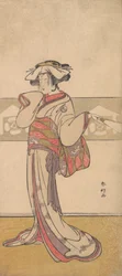 Segawa Chrysanthemums kvinne Fint medlem av veien, tiger på stranden, ikke sant? 1790.