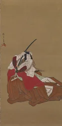 Nikuhitsu Ukiyoe: Ichikawa danjuro_ V for en stund, ca. 1778