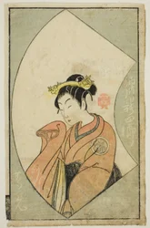 Skuespilleren Anegawa Shinshiro II, fra "A Picture Book of Stage Fans (Ehon butai ogi)"