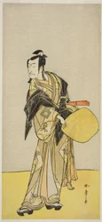 Skuespilleren Ichikawa Danjuro V som Kakogawa Honzo, fra stykket "Kanadehon Chushin Nagori no Kura," fremførte på Nakamura Theatre i den niende måneden, 1780