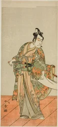 Skuespilleren Ichikawa Danjuro V som Kudo Kanaishi (?) i Play Izu-goyomi Shibai no Ganjitsu (?), fremført på Morita Theatre (?) i den ellevte måneden, 1772 (?)