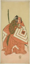 Skuespilleren Ichikawa Danzo III som Sanada no Yoichi (?) i stykket Sanada no Yoichi Banjaku no Iezuto (?), fremført på Morita Theatre (?) i den ellevte måneden, 1767 (?)
