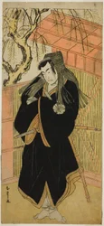 Skuespilleren Matsumoto Koshiro IV som Matsuo-maru (?) i stykket Sugawara Denju Tenarai Kagami (?), fremført på Nakamura Theatre (?) i den fjerde måneden, 1779 (?)